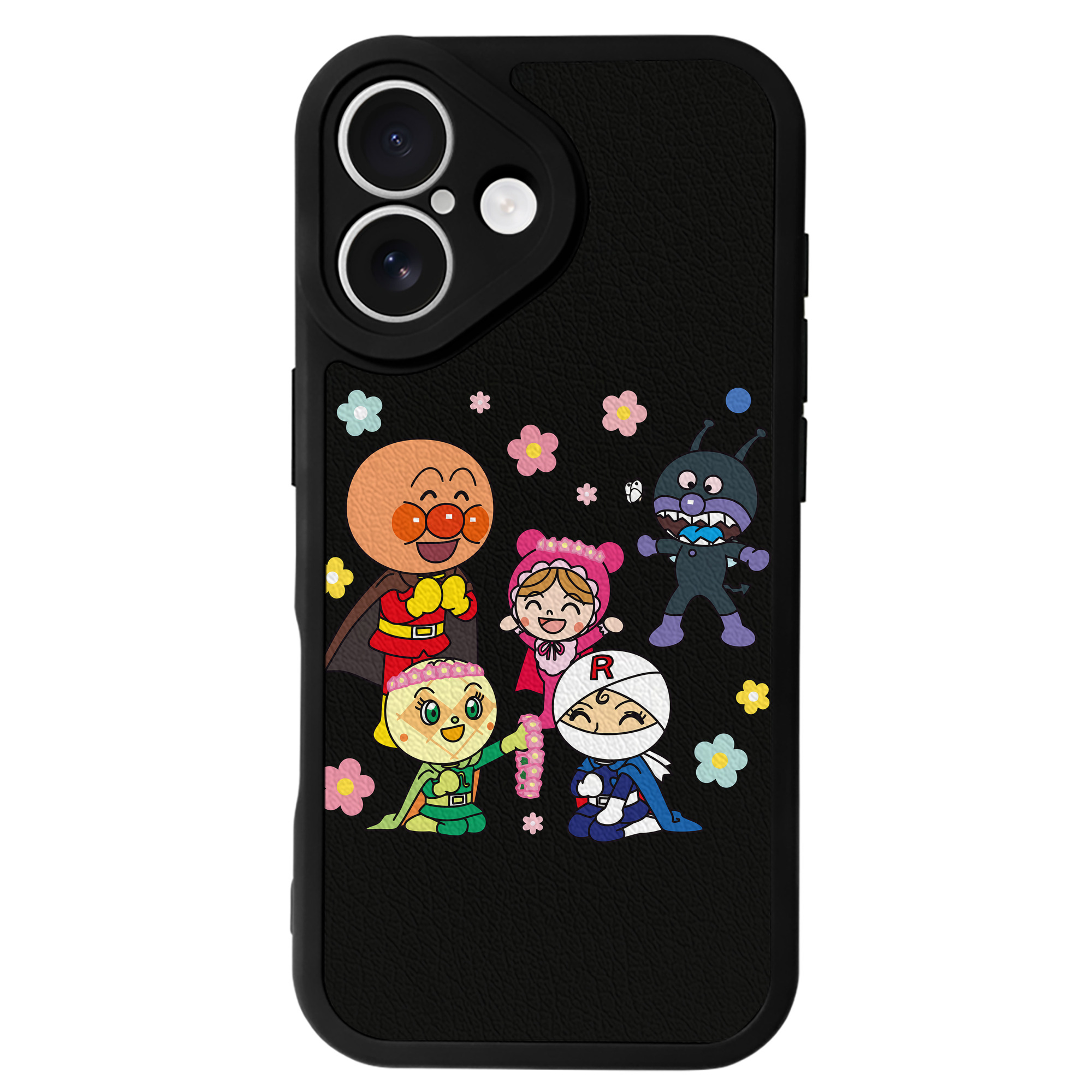 （画像用） アンパンマン Anpanman 【iPhone 16シリーズ対応】シリコンスマホケース（レザー調） 材質：シリコン